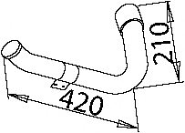 MERCEDES-BENZ 620.490.1019 Exhaust Pipe